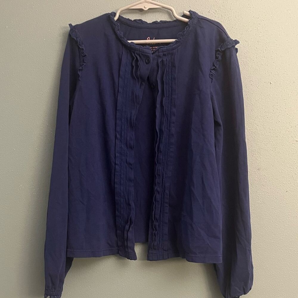 Boden Lace Trimmed Knit Cardigan